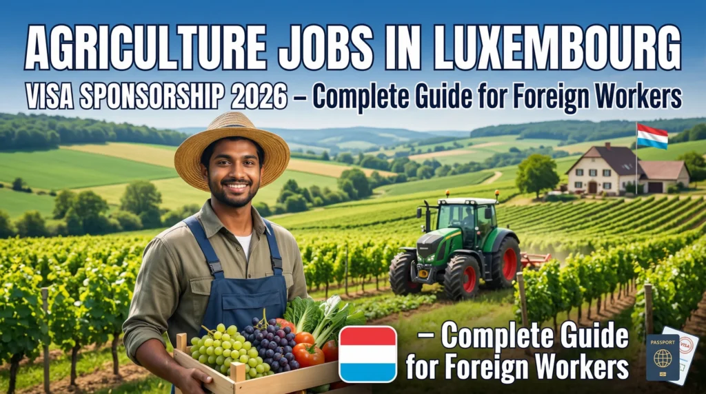Agriculture Jobs in Luxembourg with Visa Sponsorship 2026 – Complete Guide for Foreign Workers