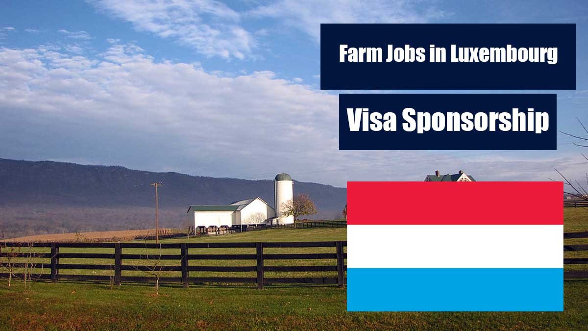 Farm Jobs in Luxembourg with Visa Sponsorship 2025