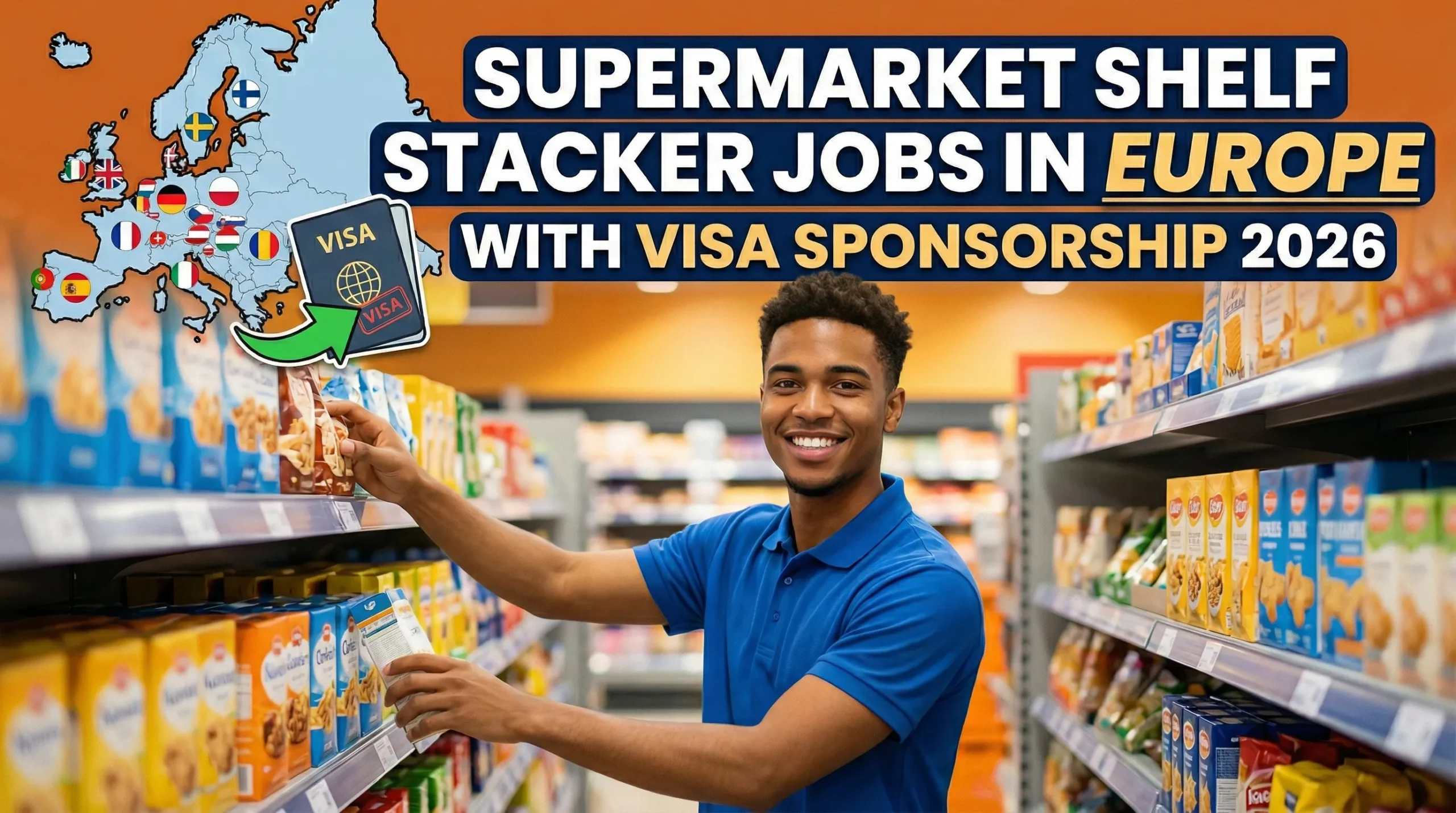 Supermarket Shelf Stacker Jobs in Europe with Visa Sponsorship 2026