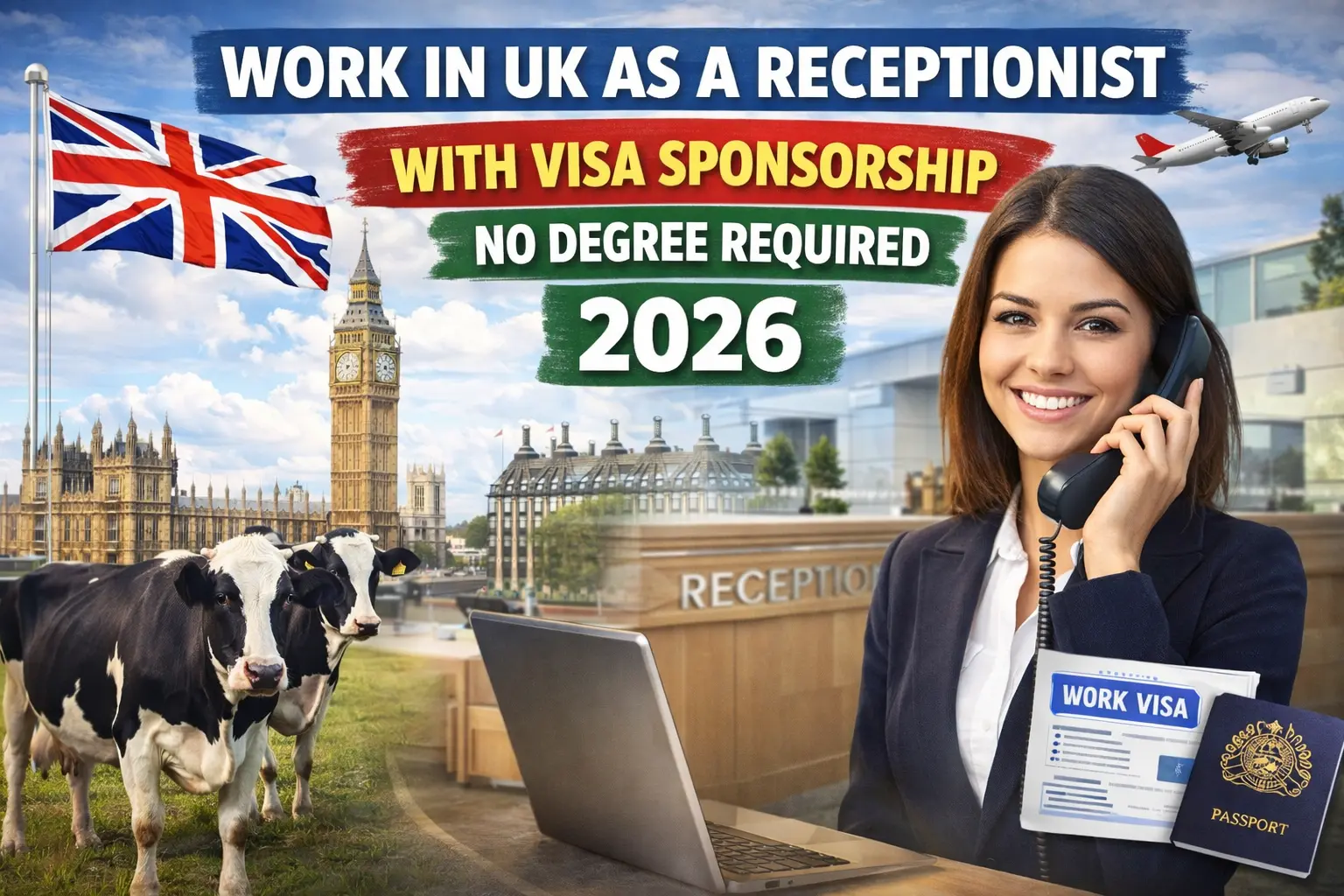 Work in UK as a Receptionist with Visa Sponsorship