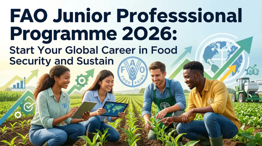 FAO Junior Professional Programme 2026: Start Your Global Career in Food Security and Sustainable Agriculture