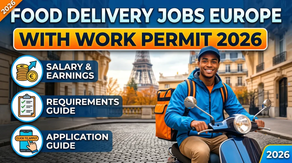 Food Delivery Rider Jobs in Europe with Work Permit 2026 – Salary, Requirements & Application Guide