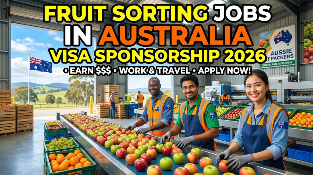 Fruit Sorting Jobs in Australia with Visa Sponsorship 2026 – Salary, Requirements and Application Guide for International Workers
