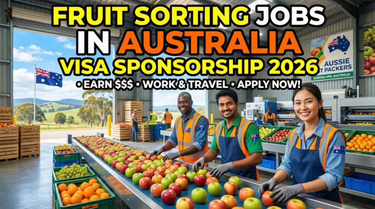 Fruit Sorting Jobs in Australia with Visa Sponsorship 2026 – Salary, Requirements and Application Guide for International Workers