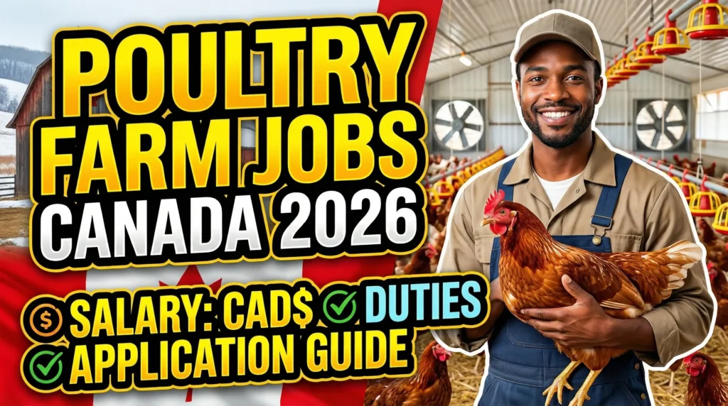 Poultry Farm Worker Jobs in Canada for International Applicants 2026 – Salary, Duties & Application Guide