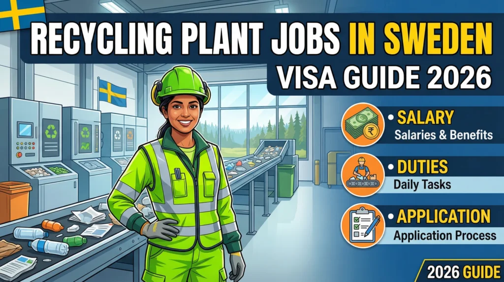 Recycling Plant Worker Jobs in Sweden Visa Guide