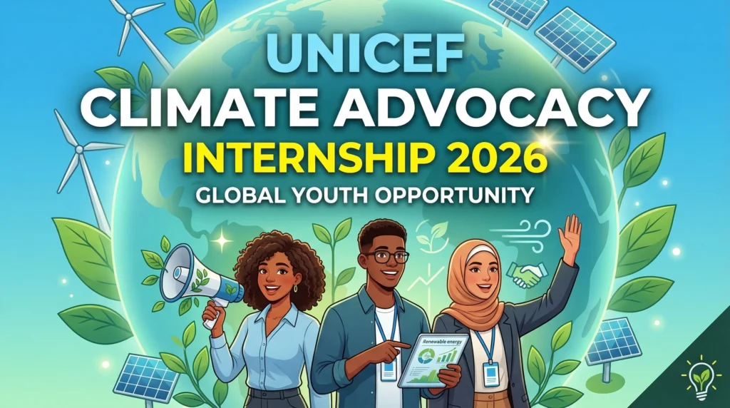 UNICEF Climate Advocacy Internship 2026 – Global Youth Opportunity