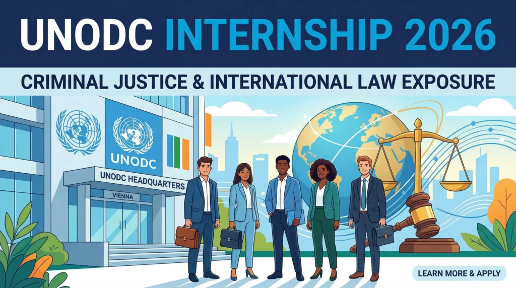 UNODC Criminal Justice Internship 2026 – International Law Exposure