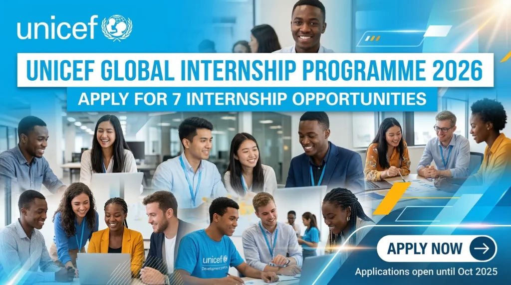 UNICEF Global Internship Programme 2026 – Apply for 7 Internship Opportunities