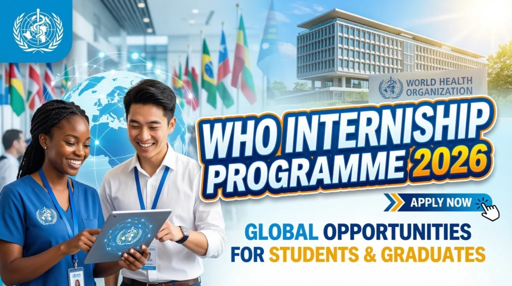 WHO Internship Programme 2026 – Global Opportunities for Students and Graduates