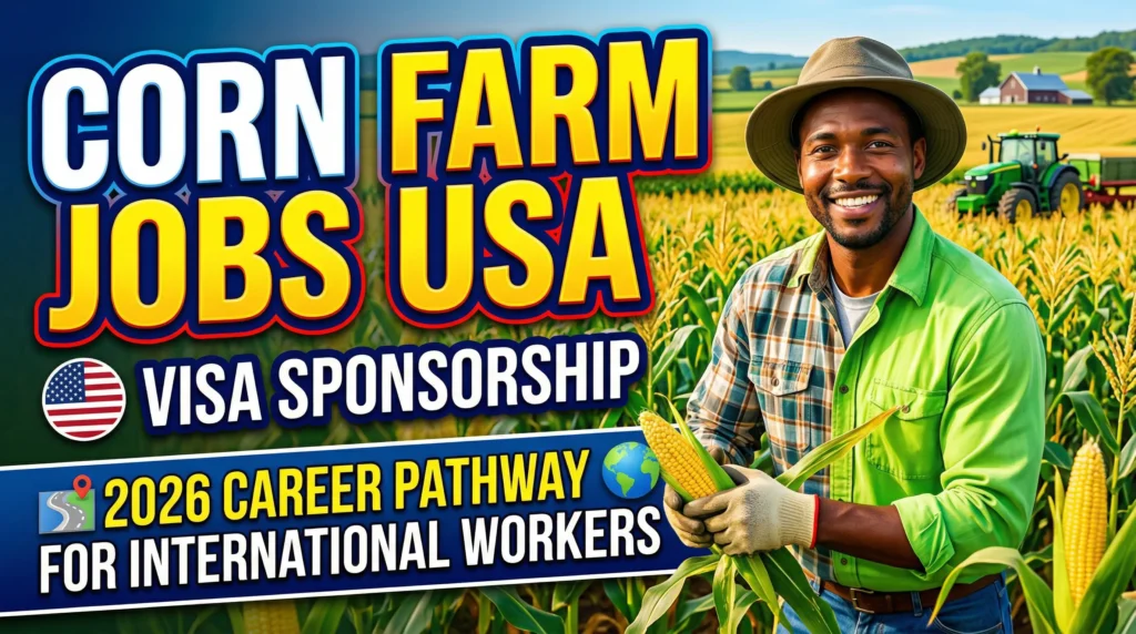Corn Farm Labour Jobs in the USA with Visa Sponsorship 2026 – Complete Career Pathway for International Workers