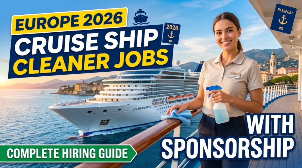 Cruise Ship Cleaner Jobs in Europe with Sponsorship 2026 – Complete Hiring Guide