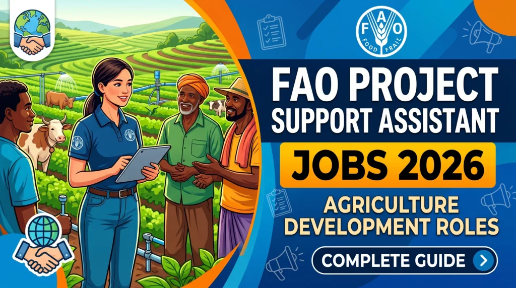 FAO Project Support Assistant Jobs 2026 – Agriculture Development Roles (Complete Guide)