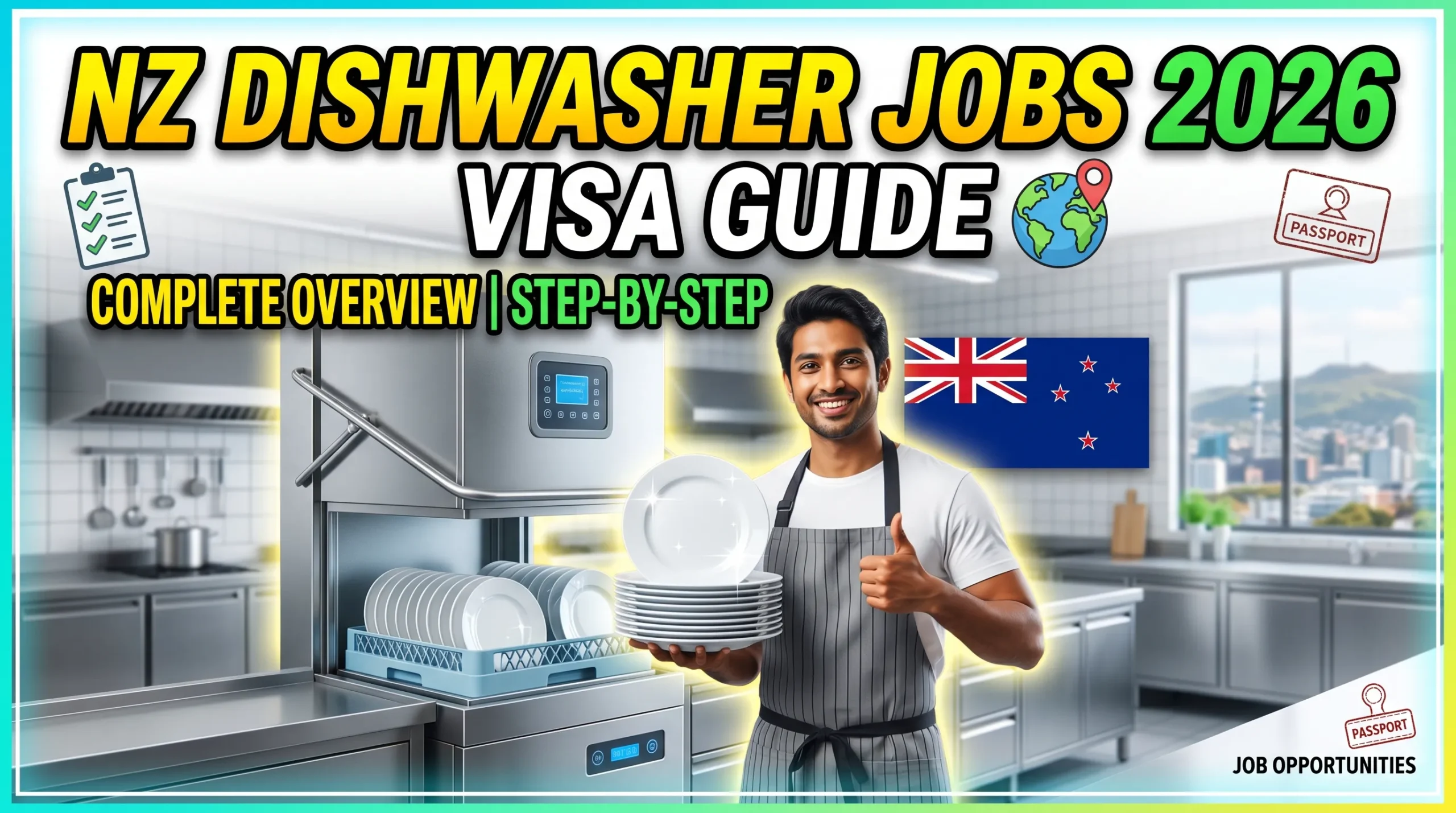 Restaurant Dishwasher Jobs in New Zealand Visa Guide (2026 Complete Overview)