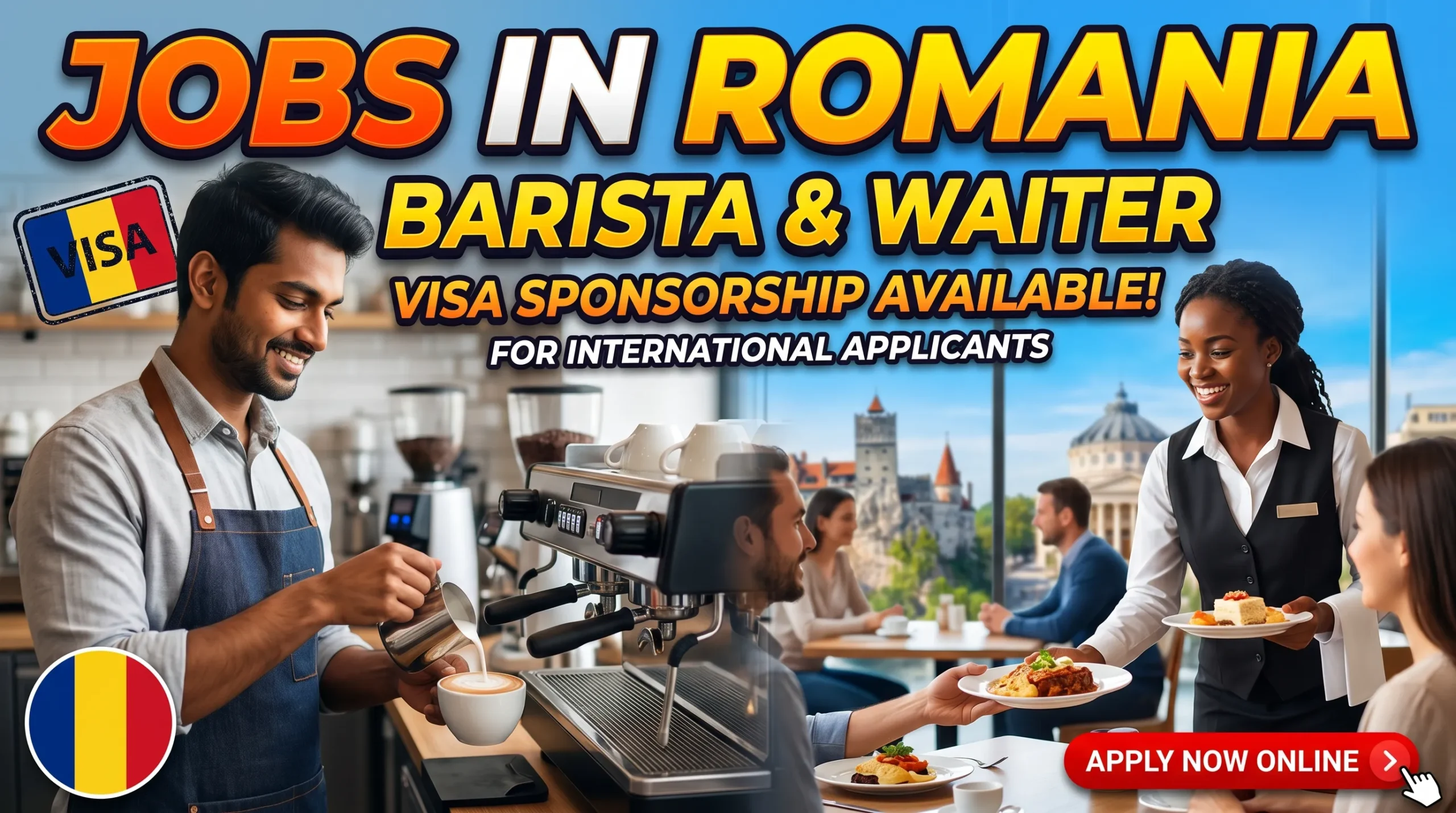 Barista and Waiter Jobs in Romania