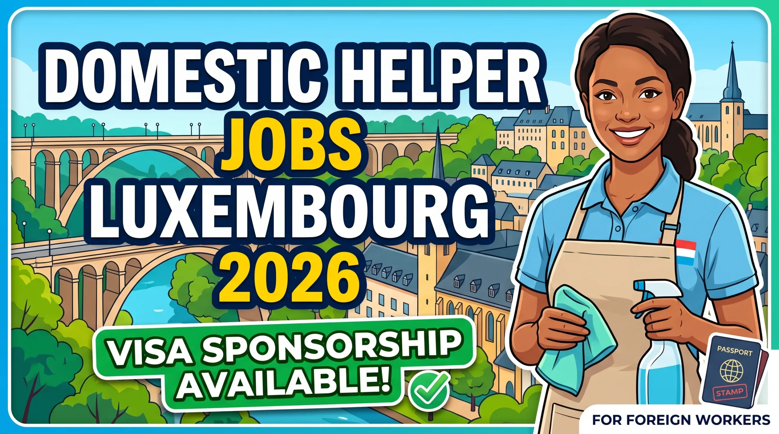 Domestic Helper Jobs in Luxembourg 2026 with Visa Sponsorship for Foreign Workers
