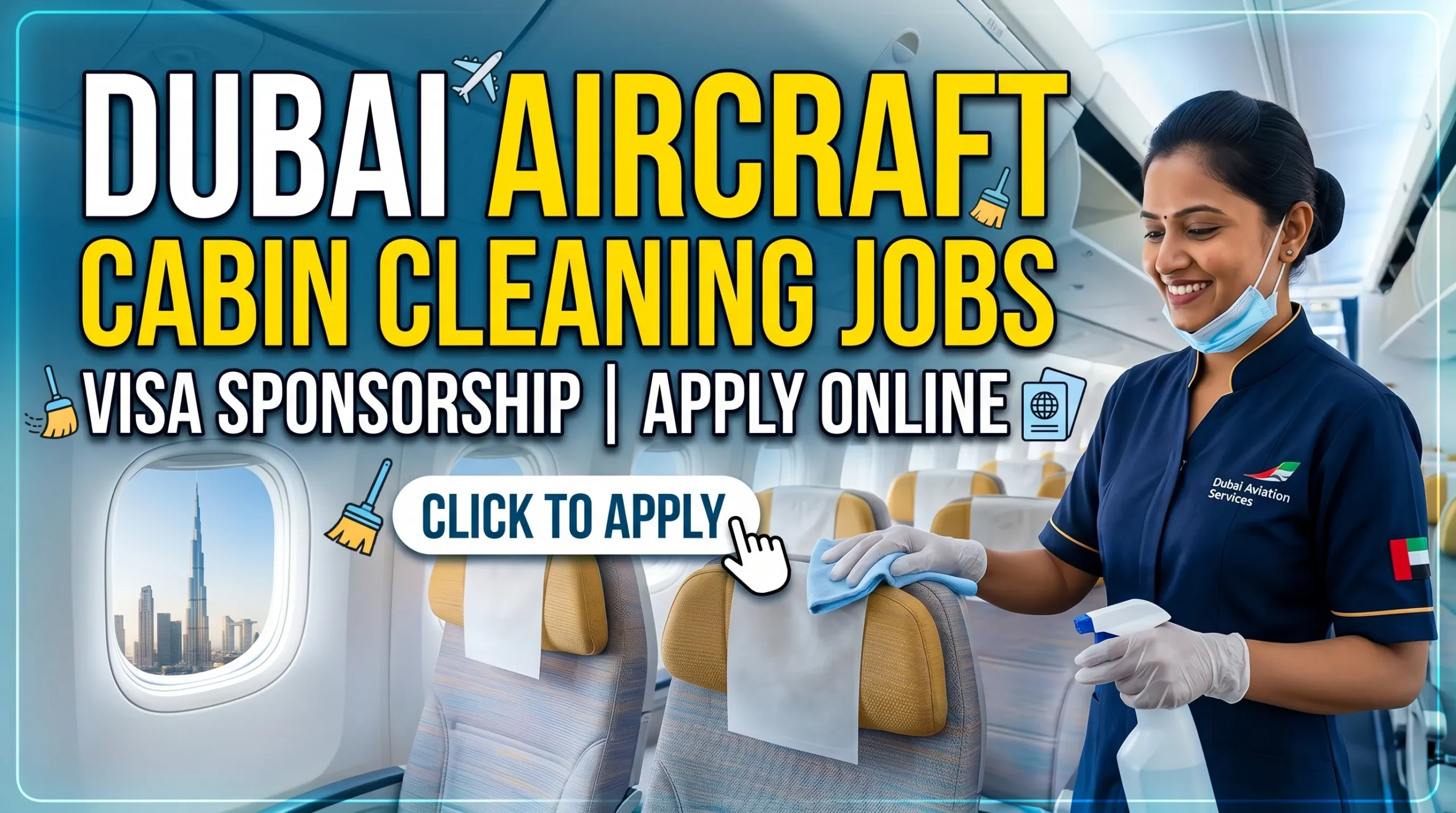 Dubai Aircraft Cabin Cleaning Jobs