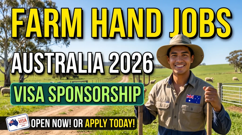 Farm Hand Jobs in Australia 2026 with Visa Sponsorship for Foreign Workers