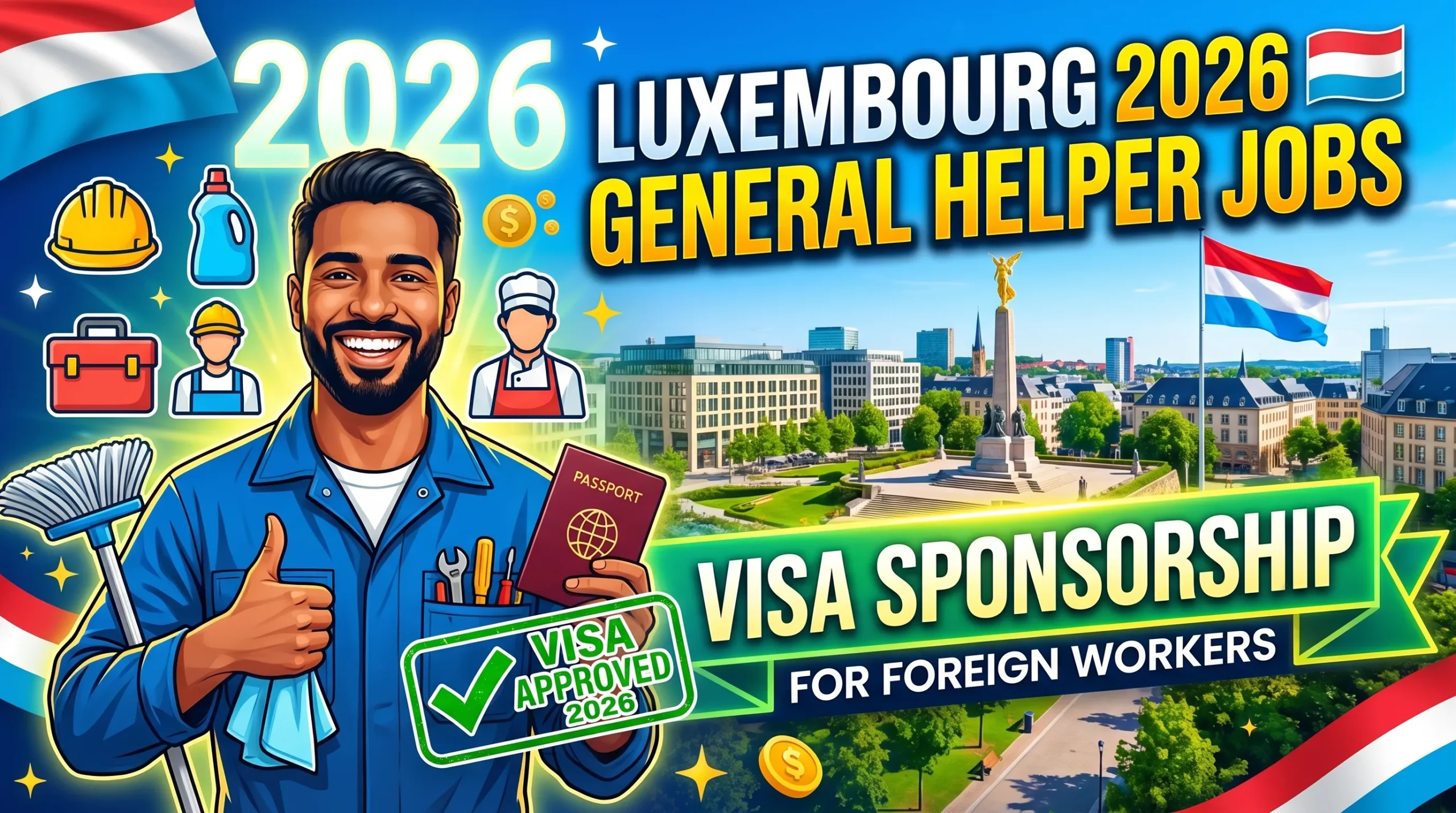 General Helper Jobs in Luxembourg 2026 with Visa Sponsorship for Foreign Workers