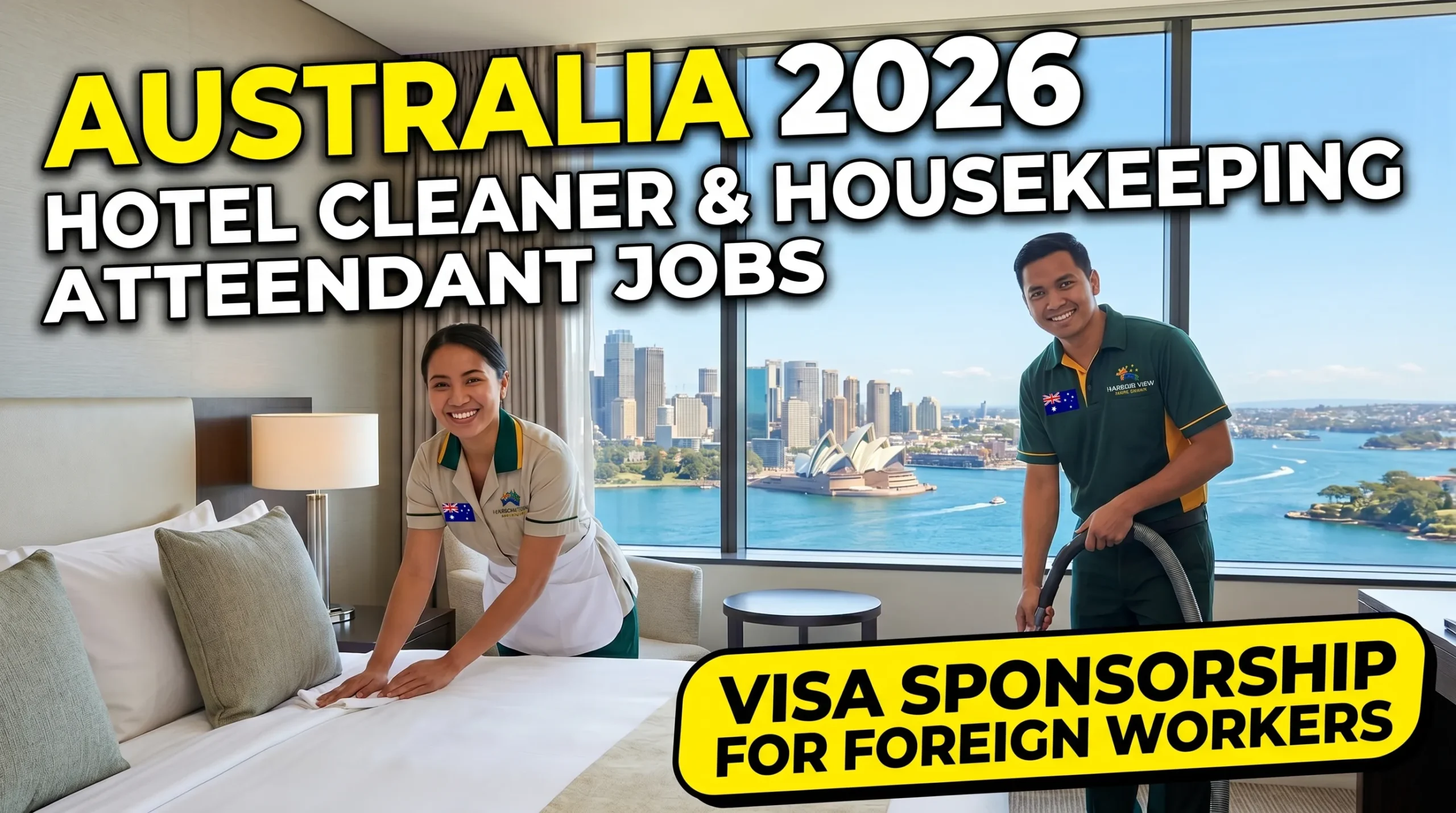 Hotel Cleaner and Housekeeping Attendant Jobs in Australia 2026 with Visa Sponsorship for Foreign Workers