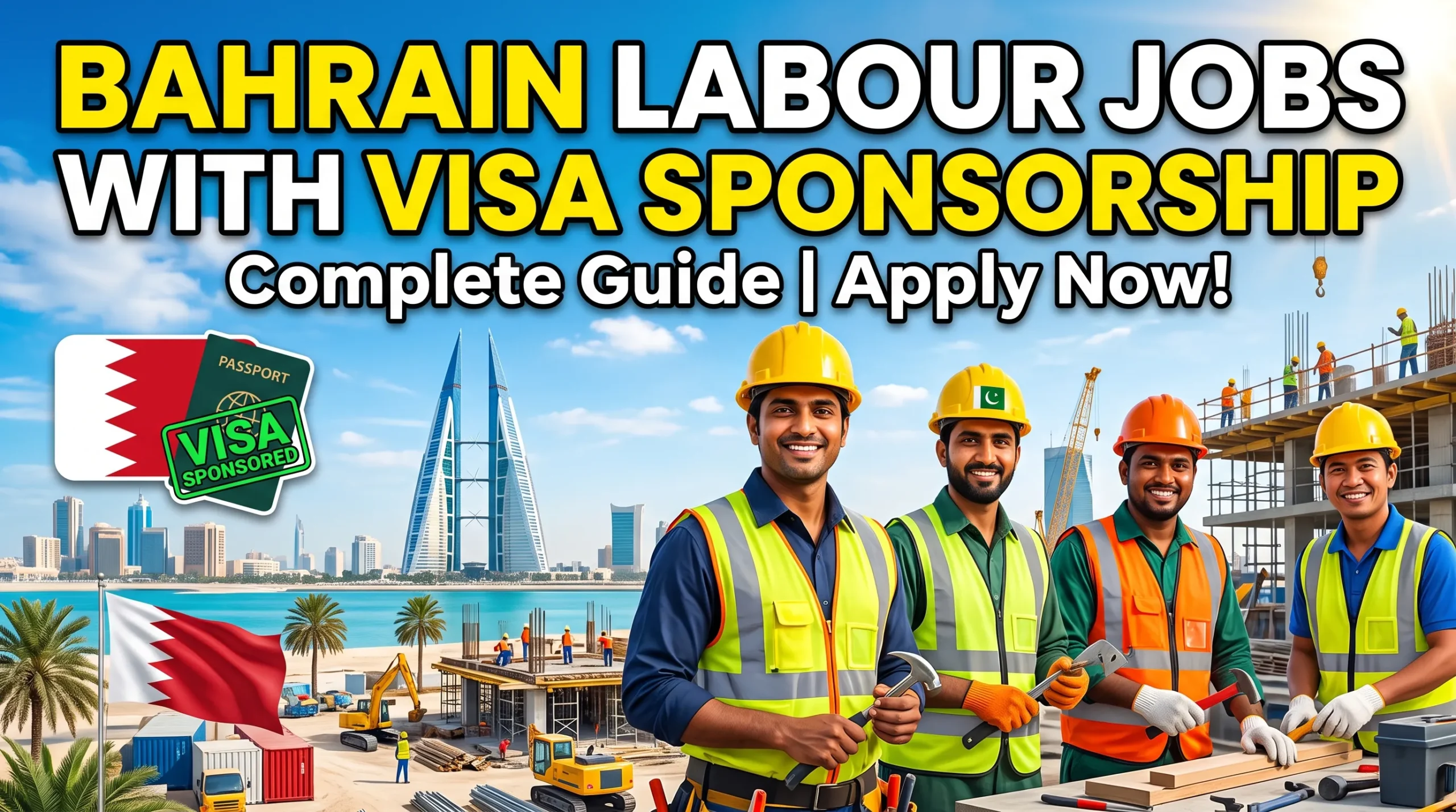 Bahrain Labour Jobs with Visa Sponsorship