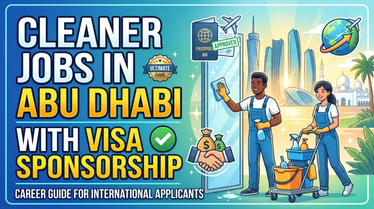 Cleaner Jobs in Abu Dhabi with Visa Sponsorship