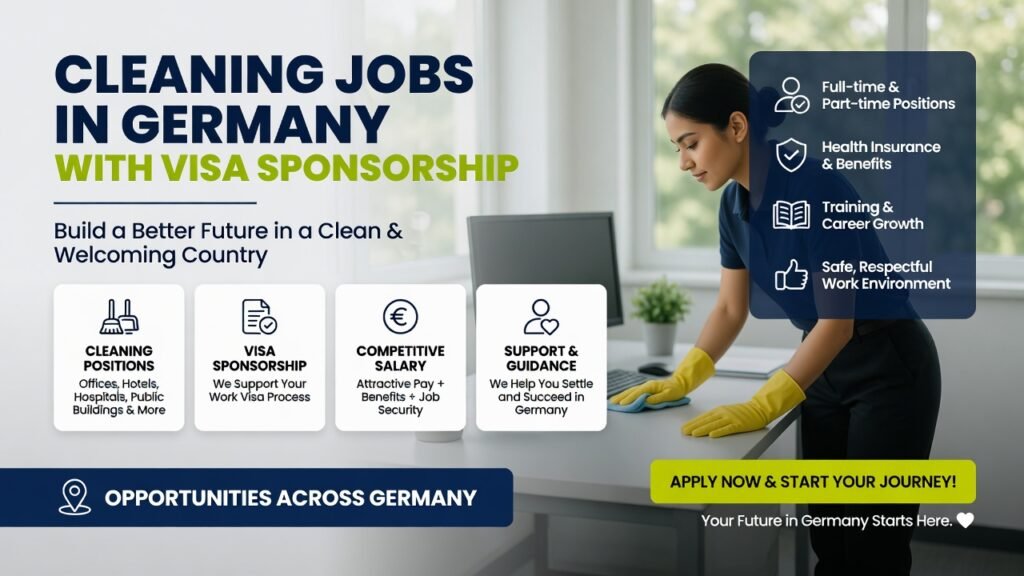 Cleaning Jobs in Germany with Visa Sponsorship