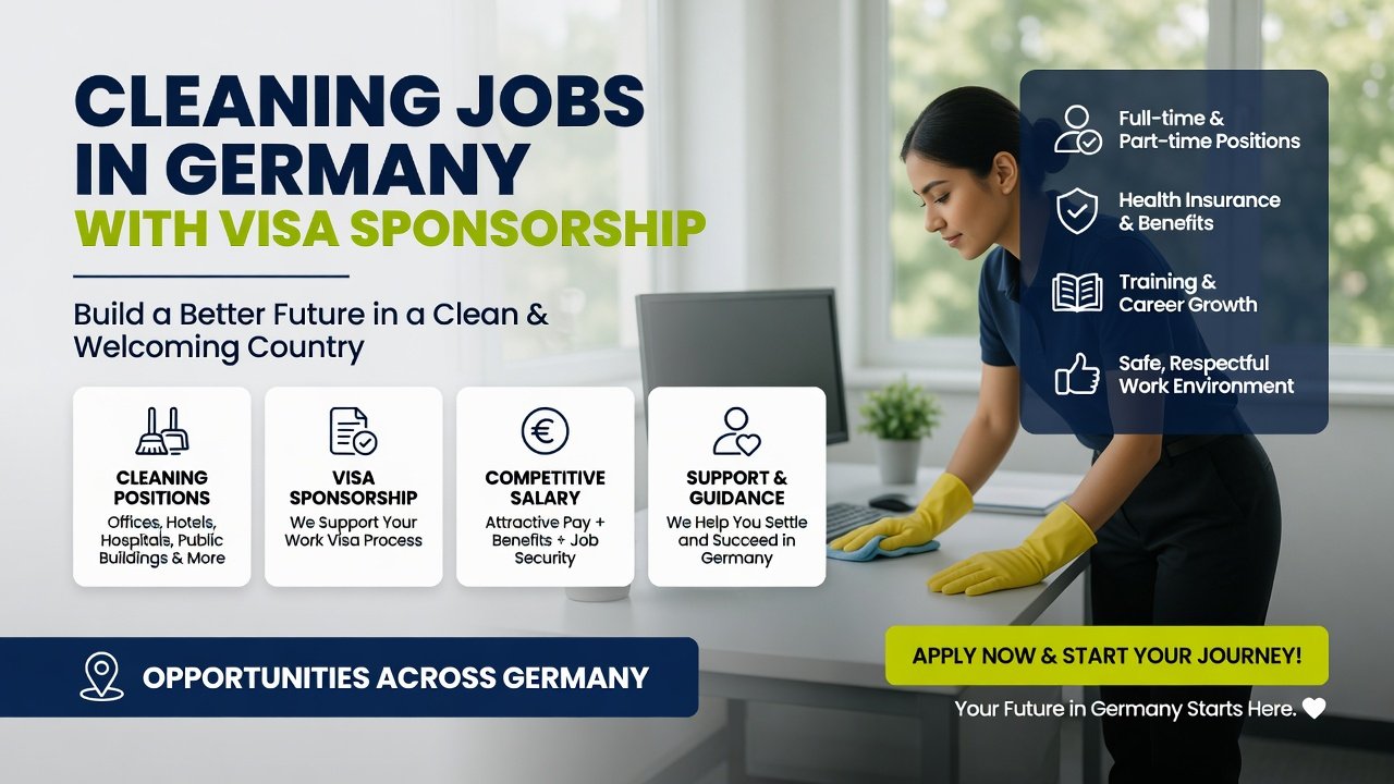 Cleaning Jobs in Germany with Visa Sponsorship