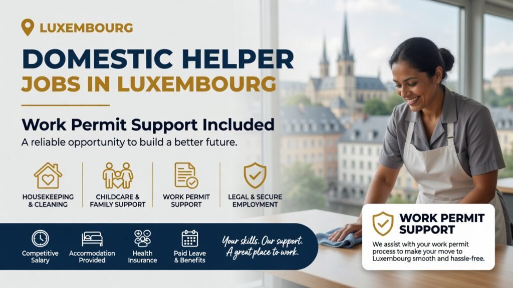 Domestic Helper Jobs in Luxembourg with Work Permit Support