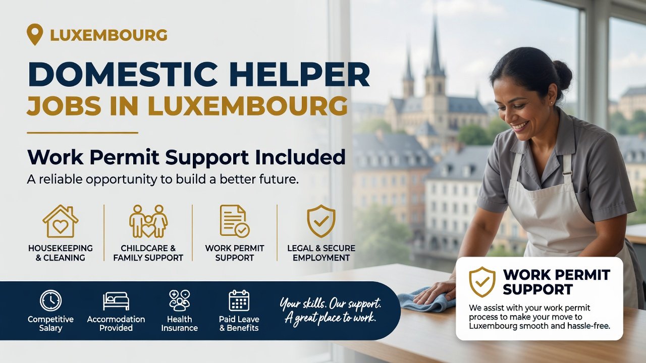 Domestic Helper Jobs in Luxembourg with Work Permit Support