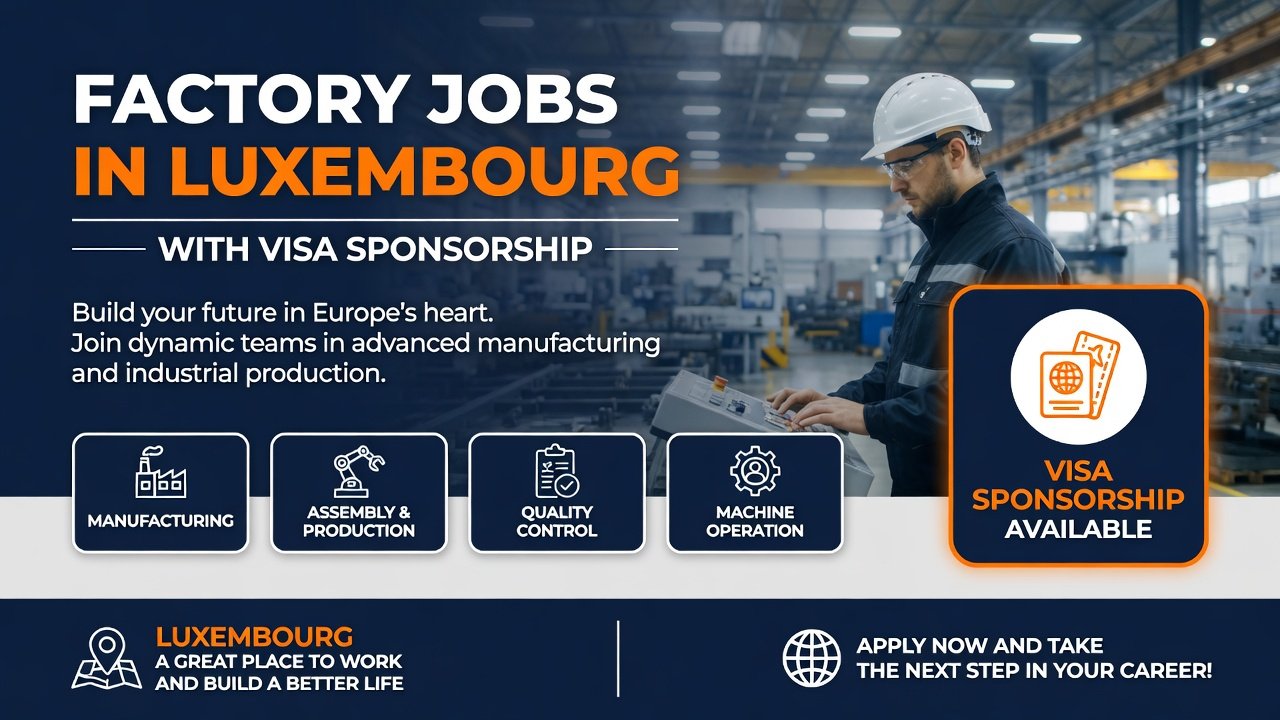 Factory Jobs in Luxembourg with Visa Sponsorship