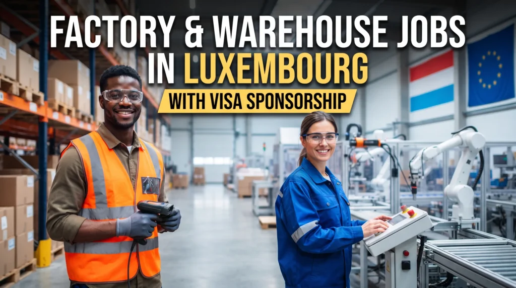 Factory and Warehouse Jobs in Luxembourg with Visa Sponsorship