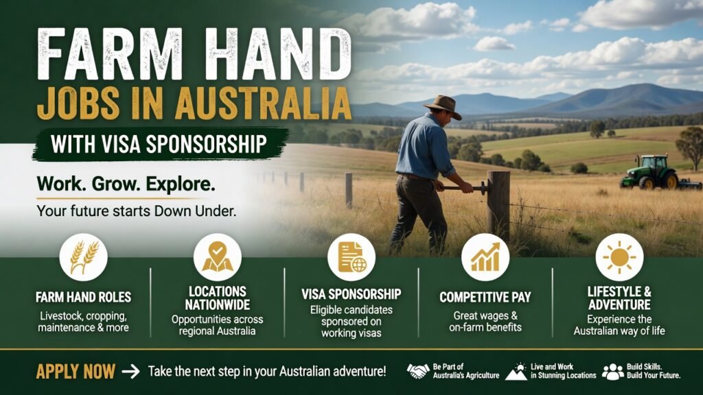Farm Hand Jobs in Australia with Visa Sponsorship