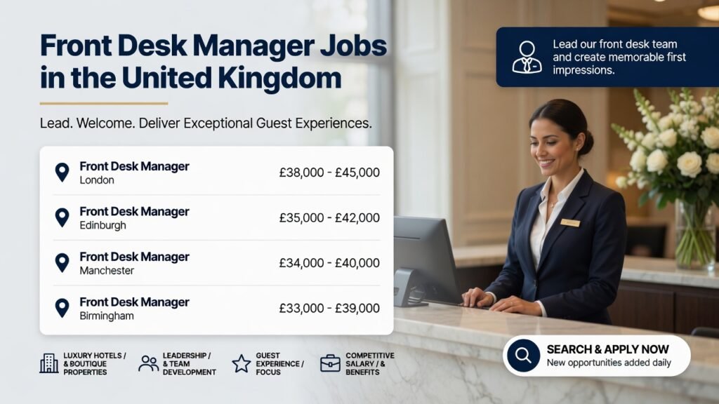 Front Desk Manager Jobs in the United Kingdom