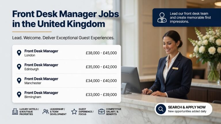 Front Desk Manager Jobs in the United Kingdom