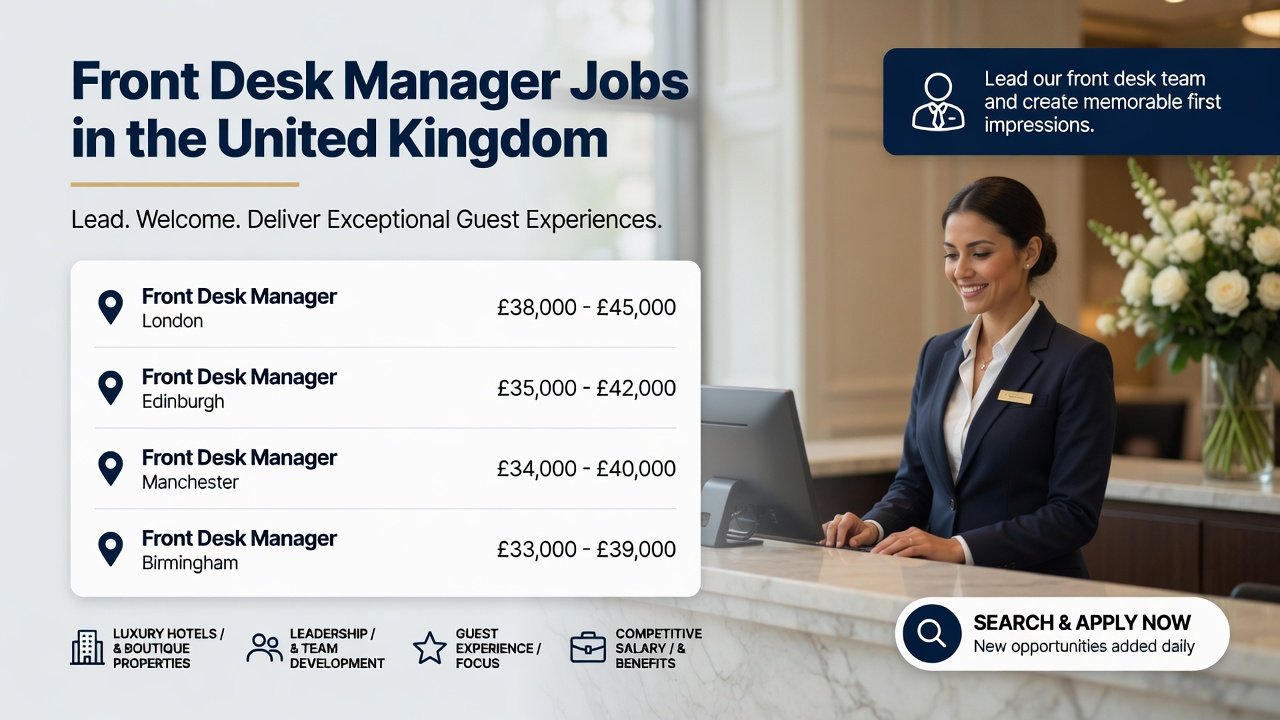 Front Desk Manager Jobs in the United Kingdom