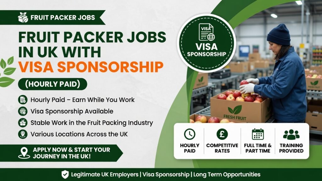 Fruit Packer Jobs in UK with Visa Sponsorship (Hourly Paid)