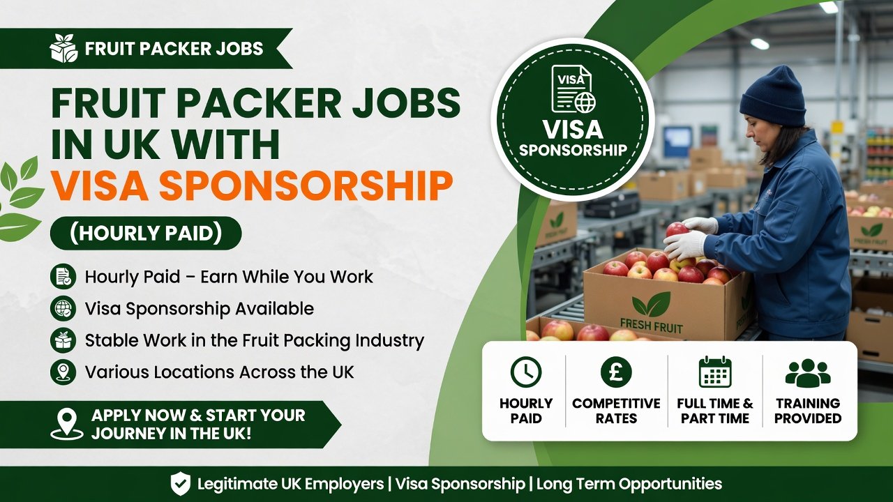 Fruit Packer Jobs in UK with Visa Sponsorship (Hourly Paid)
