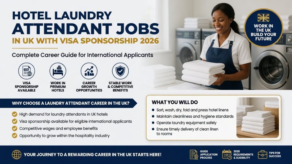 Hotel Laundry Attendant Jobs in UK with Visa Sponsorship