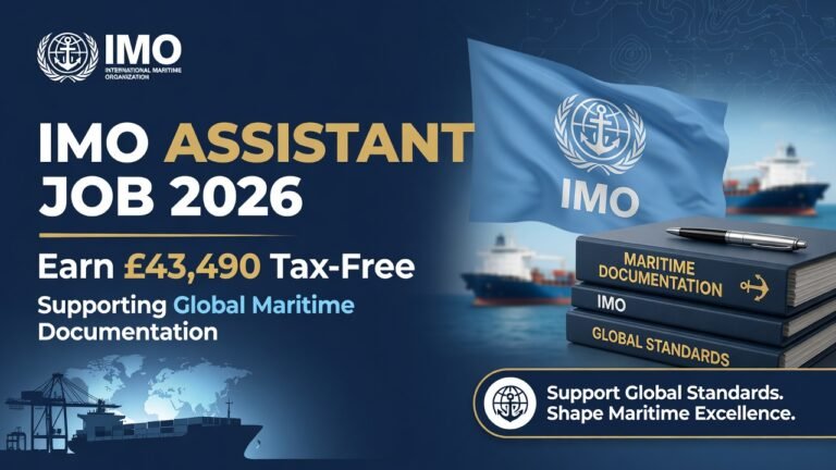 IMO Assistant Job 2026: Earn £43,490 Tax-Free Supporting Global Maritime Documentation