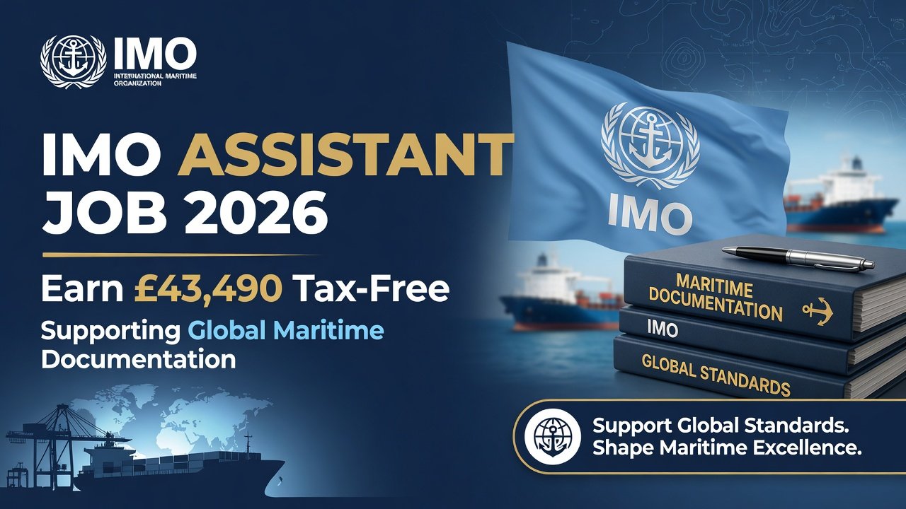 IMO Assistant Job 2026: Earn £43,490 Tax-Free Supporting Global Maritime Documentation