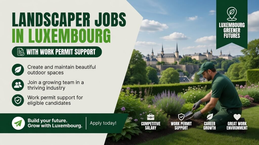 Landscaper Jobs in Luxembourg with Work Permit Support