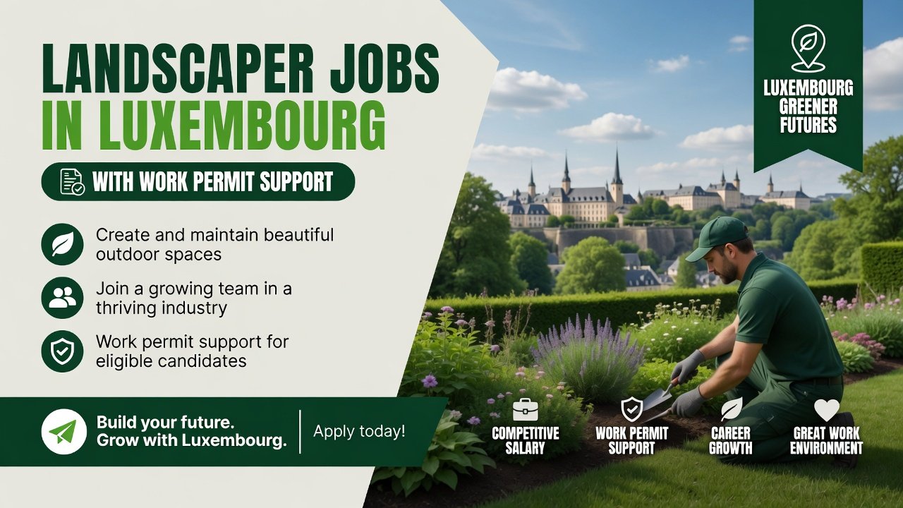 Landscaper Jobs in Luxembourg with Work Permit Support