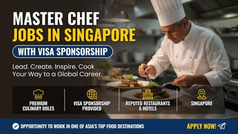 Master Chef Jobs in Singapore with Visa Sponsorship