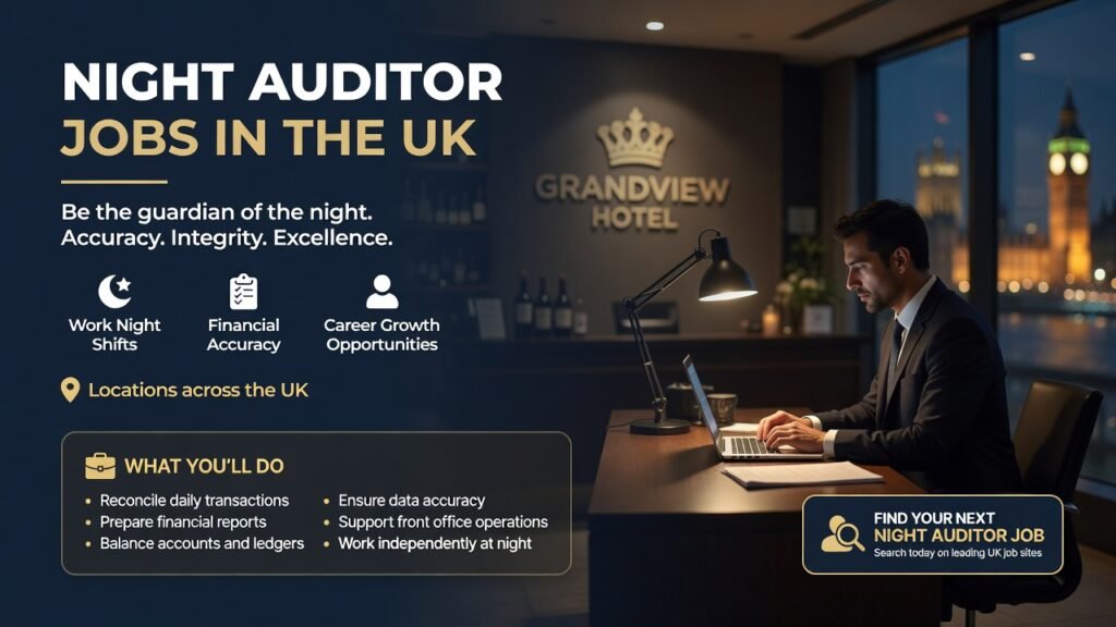 Night Auditor Jobs in UK with Visa Sponsorship
