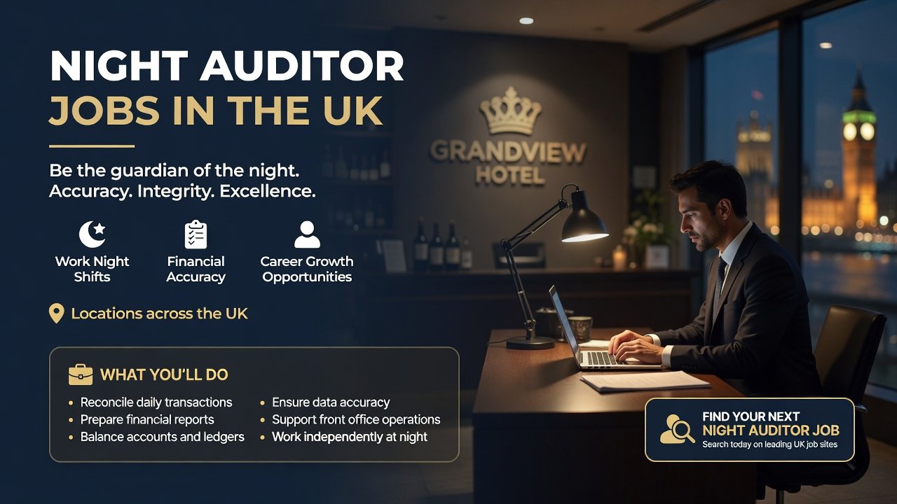 Night Auditor Jobs in UK with Visa Sponsorship
