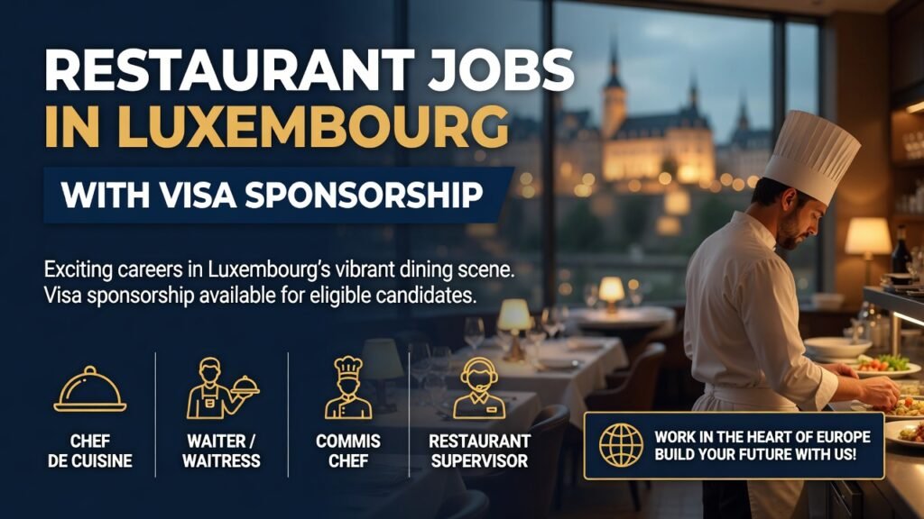 Restaurant Jobs in Luxembourg with Visa Sponsorship