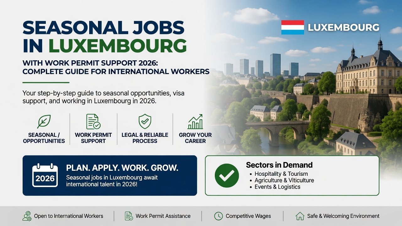 Seasonal Jobs in Luxembourg with Work Permit Support