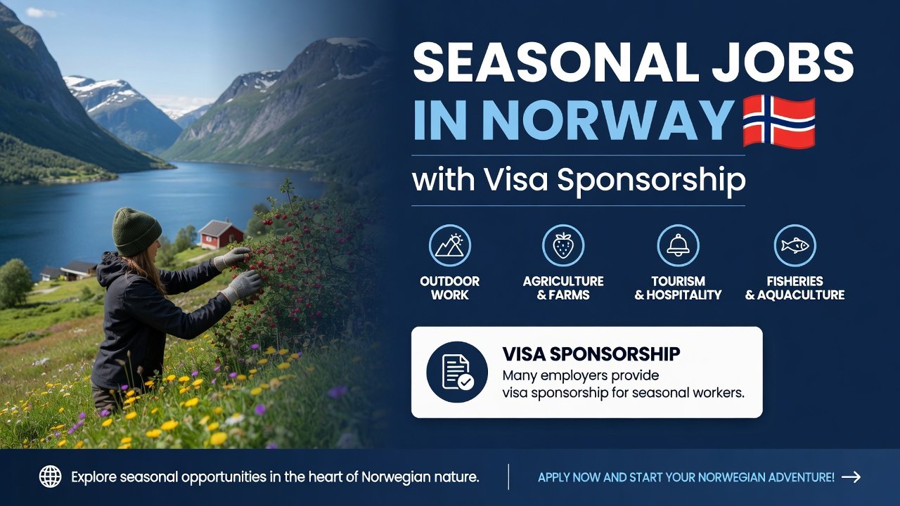 Seasonal Jobs in Norway with Visa Sponsorship