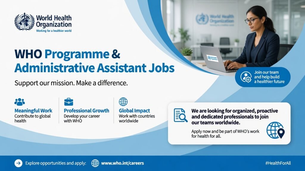 WHO Programme & Administrative Assistant Jobs